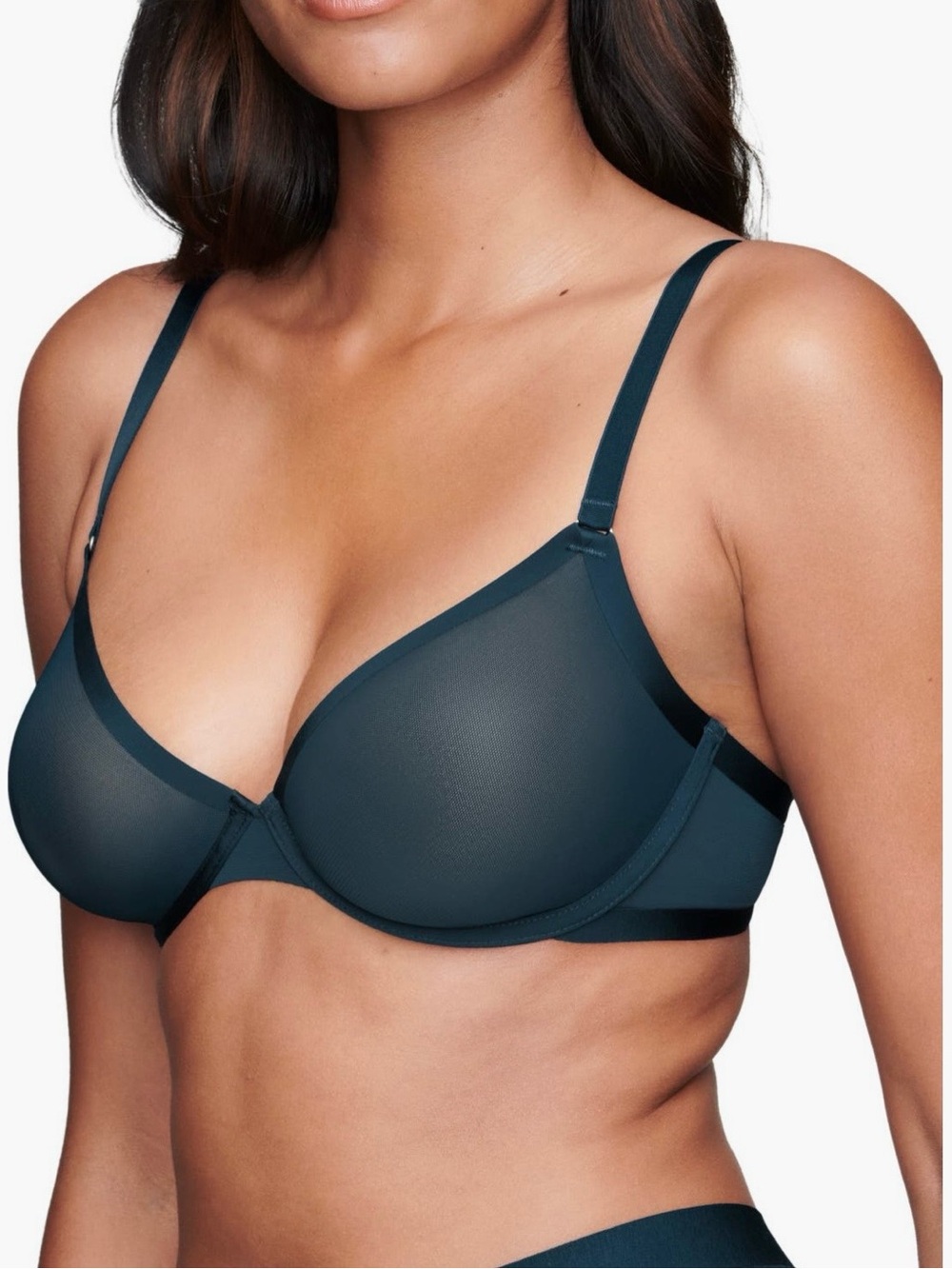 CUUP Plunge Underwire Sheer Mesh Bra